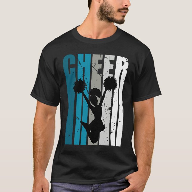 Girls Cheerleading Colors Cheerleader Fan Daughter T-Shirt (Front)