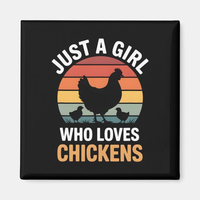 Girls Chicken _2  Magnet (Front)