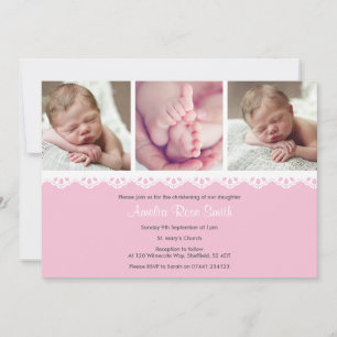 Girls Christening/Baptism Invitation