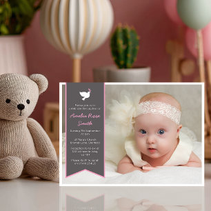 Girls Christening Baptism Invitation 