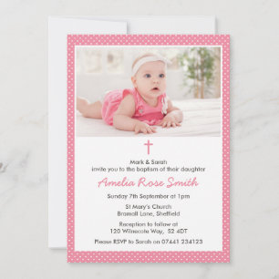 Girls Christening/Baptism Invitation