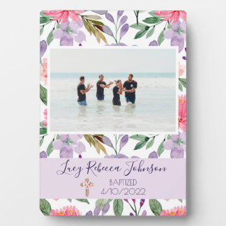 Girl's Christian Baptism Commemorative Plaque