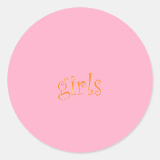 girls classic round sticker