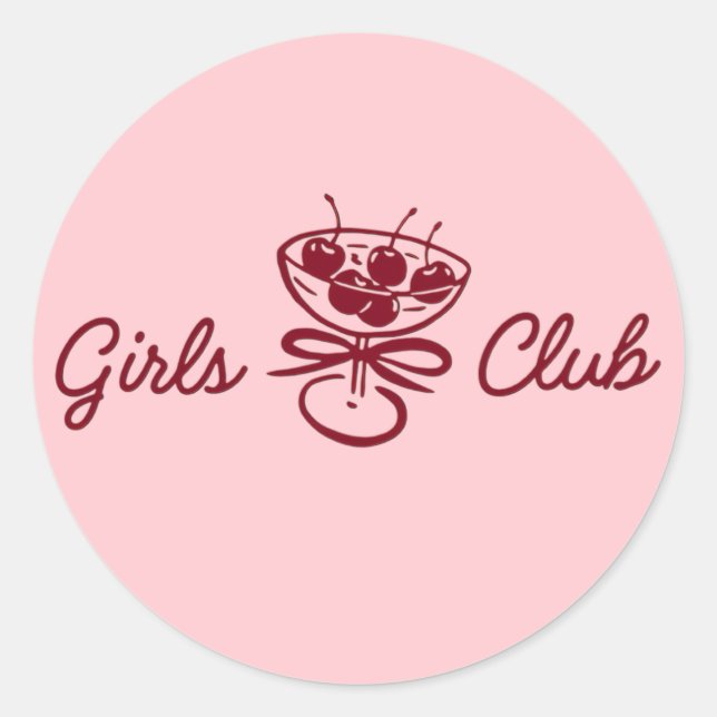 Girls Club Classic Round Sticker (Front)