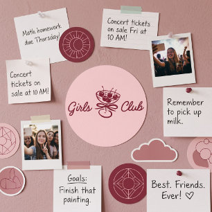 Girls Club Classic Round Sticker