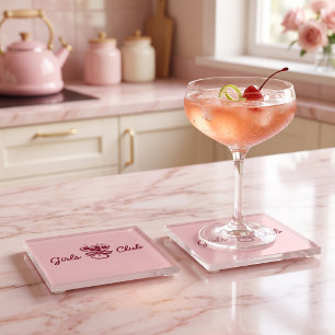 Girls Club Glass Coaster