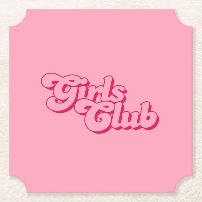 Girls Club Paper Coaster (Front)