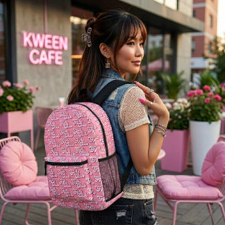 Girls Club Printed Backpack