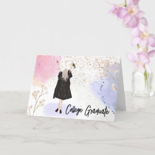 Girls College Graduation Card