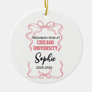 Girls College Ornament, University student Ceramic Ornament