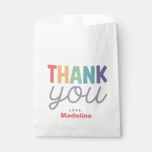 Girls Colourful Two Much Fun Rainbow 2nd Birthday Favour Bag