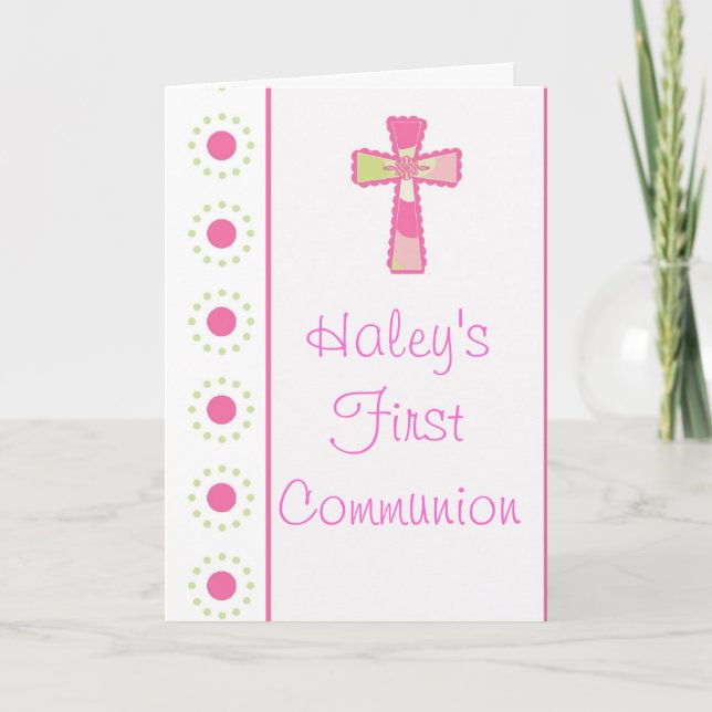 Girl's Communion or Christening Invitations (Front)