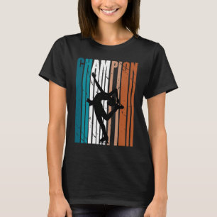Girls Cool Ice Skating Birthday Retro Vintage Dist T-Shirt