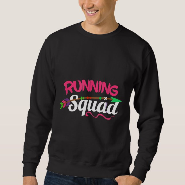 Girls Cross Country Gift Runners Motivational Runn Sweatshirt (Front)