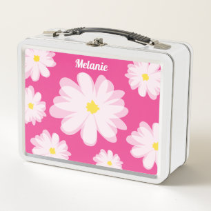 Girl's custom lunch box with cute flower print