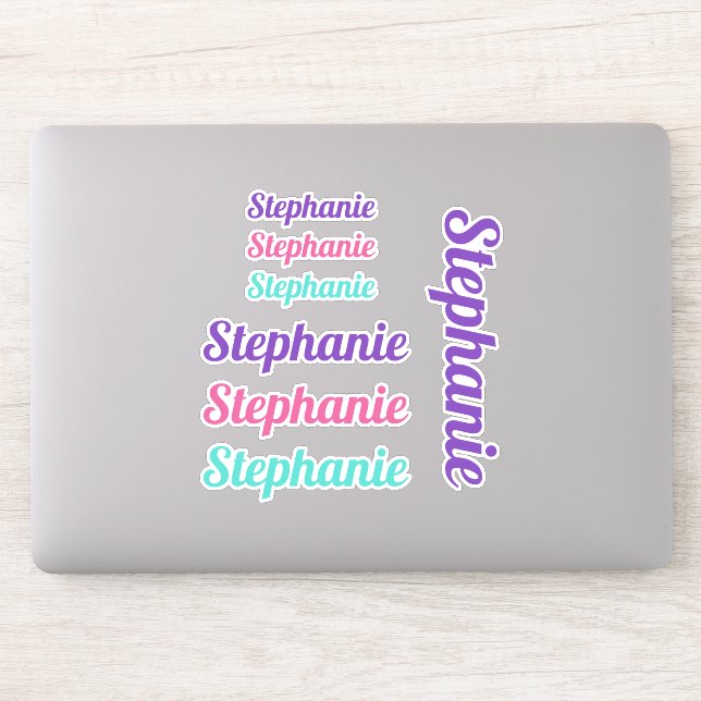 Girls Custom Name Vinyl Decals Personalised Kids (Computer)
