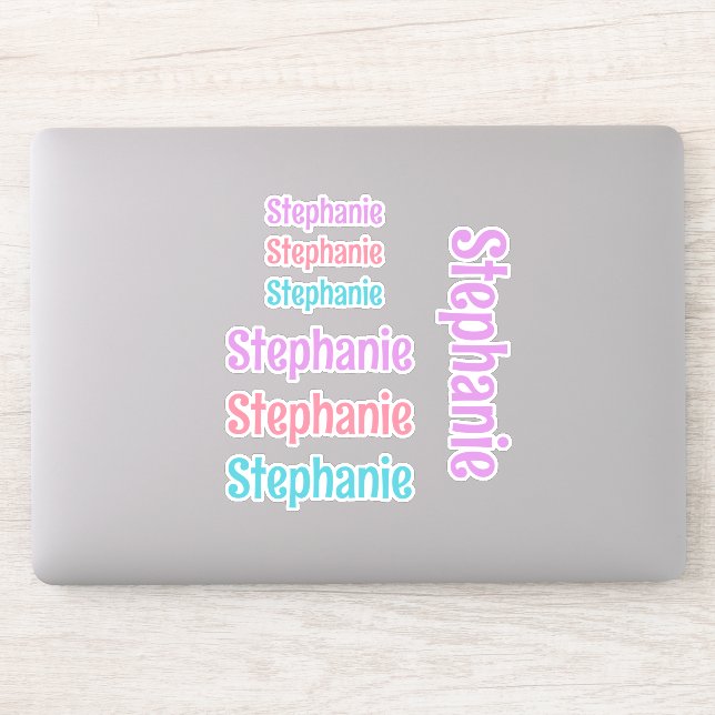 Girls Custom Name Vinyl Decals Personalised Kids (Computer)