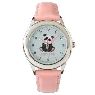 Girls Cute and Minimalist Panda Bear Kids Watch