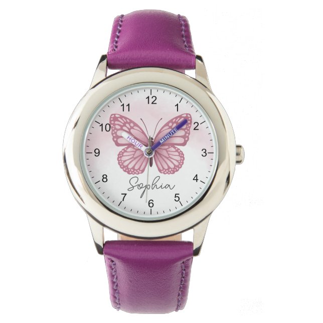 Girls Cute and Whimsical Butterfly Kids Watch (Front)