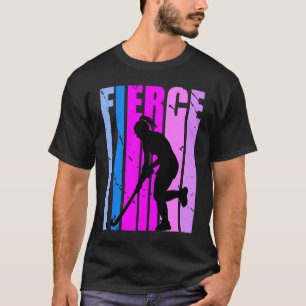 Girls Cute Fierce Field Hockey Birthday Colourful T-Shirt
