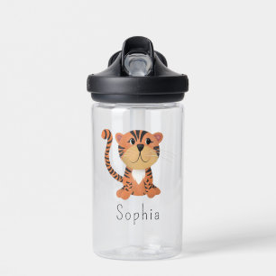 Girls Cute Jungle Tiger Kids School Water Bottle