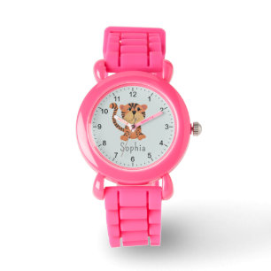 Girls Cute Jungle Tiger Kids Watch