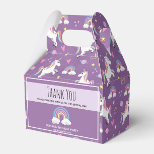 Girls Cute Magical Unicorn Kids Birthday Party Favour Box