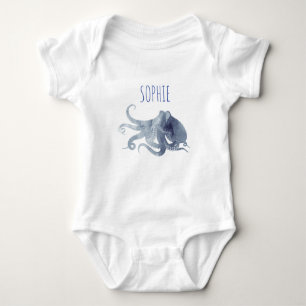 Girls Cute minimalistic octopus Baby Bodysuit