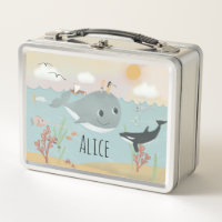 Girls Cute Ocean Sea Whale Kids School