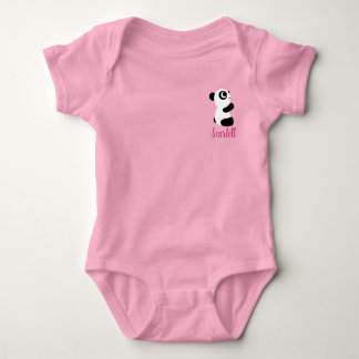 Girls Cute Panda  Baby Bodysuit