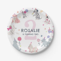 Girls Cute Pastel Dog Let's Pawty Birthday