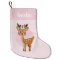 Girls Cute Pink Floral Deer & Name Kids
