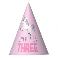 Girls Cute Pink Unicorn Kids Birthday