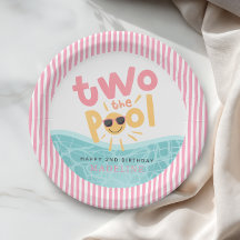 Girls Cute Summer Two the Pool 2nd Birthday