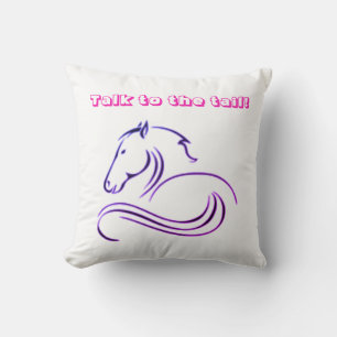 Girls Cute Talk to the Tail Horse Cushion