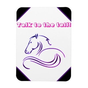 Girls Cute Talk to the Tail Horse Magnet