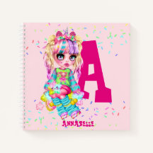 Girls Cute Unicorn Personalised Named Monogram