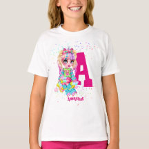 Girls Cute Unicorn Personalised Named Monogram