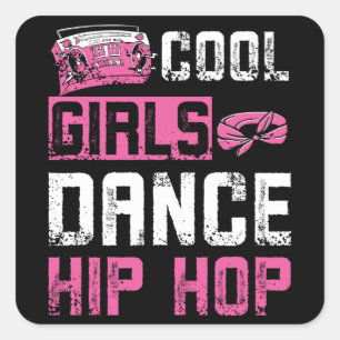 Girls Dance Hip Hop Square Sticker