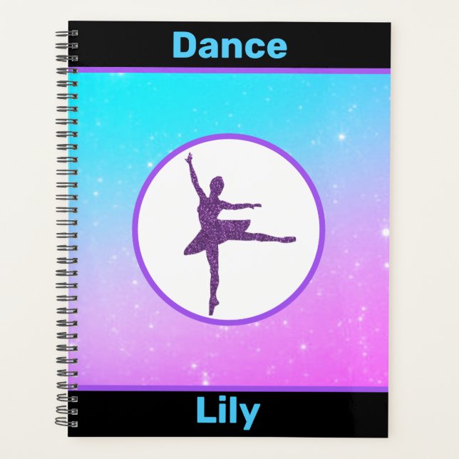 Girls Dance Pastel Personalised Planner (Front)