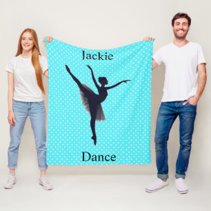 Girls Dance Polka Dot Fleece Blanket