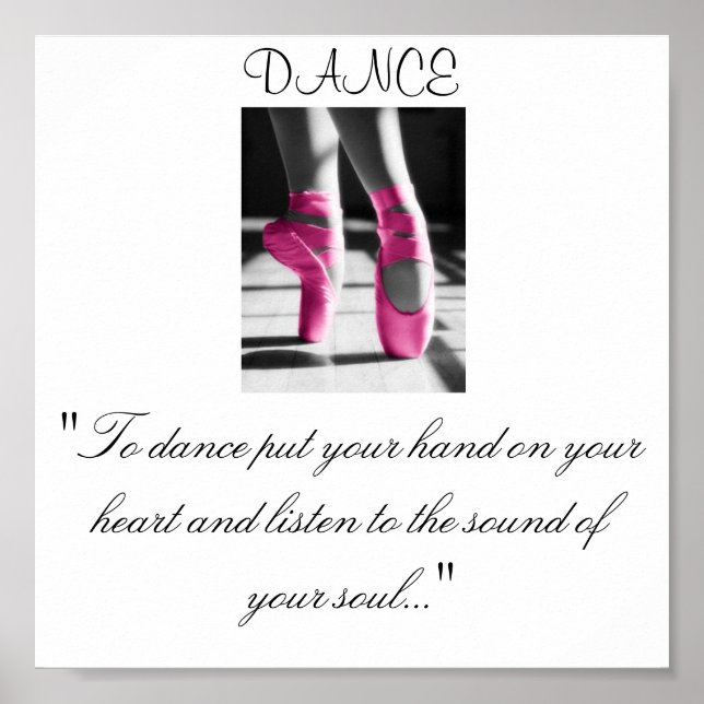 girls dance, "To dance put your hand on your he... Poster (Front)