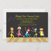 Girls Dancing Recital Invitation