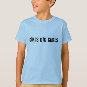 Girls Dig Curls Funny Curly-Haired Man or Boy's T-Shirt