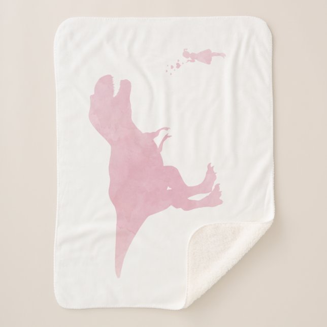 Girls Dinosaur Blanket - Dinosaur Nursery Decor (Front)