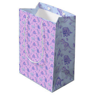 Girls Dinosaur Gift Bag In Three Colours
