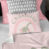 Girls Dinosaur Rainbow Pink Bedroom Custom