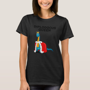 Girls Diplodocus Queen Dinosaur Womens Diplodocus T-Shirt