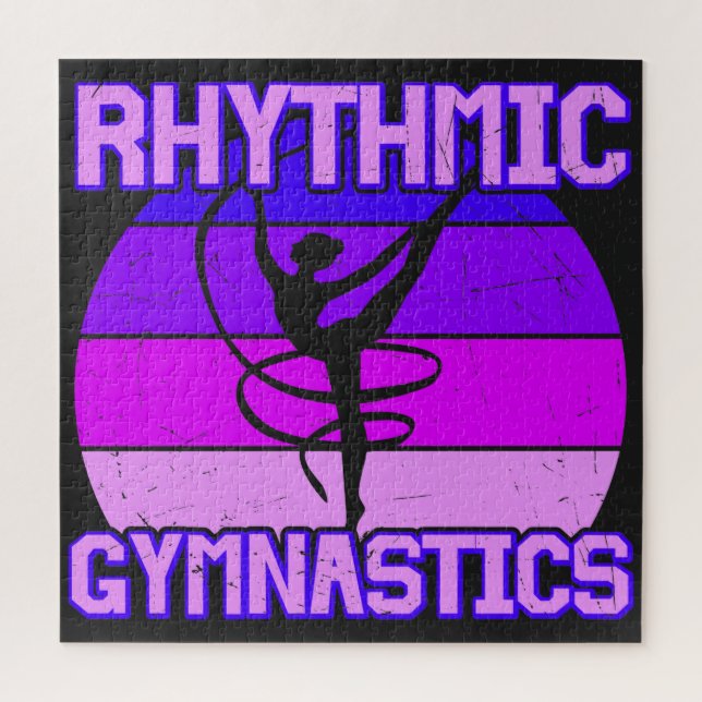 Girls Distressed Rhythmic Gymnastics  Jigsaw Puzzle (Vertical)