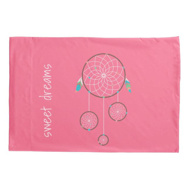 Girls Dream Catcher Pillow Case (Back)